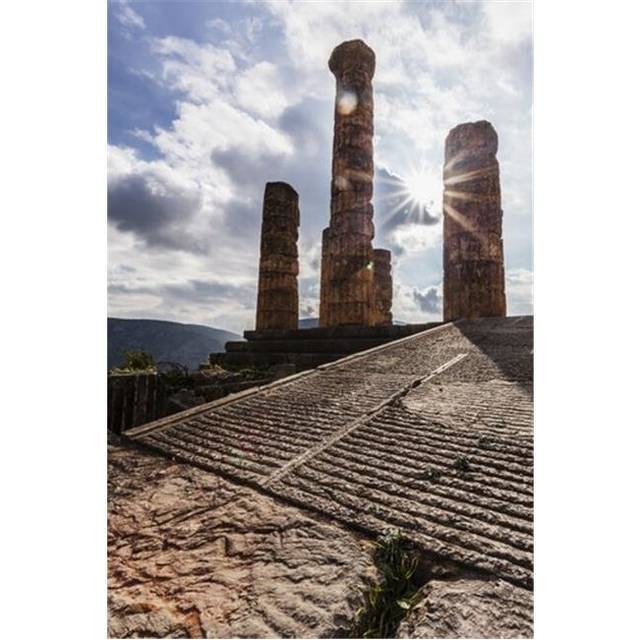 Temple of Apollo - Delphi Greece Poster Print by Reynold Mainse, 12 x 19