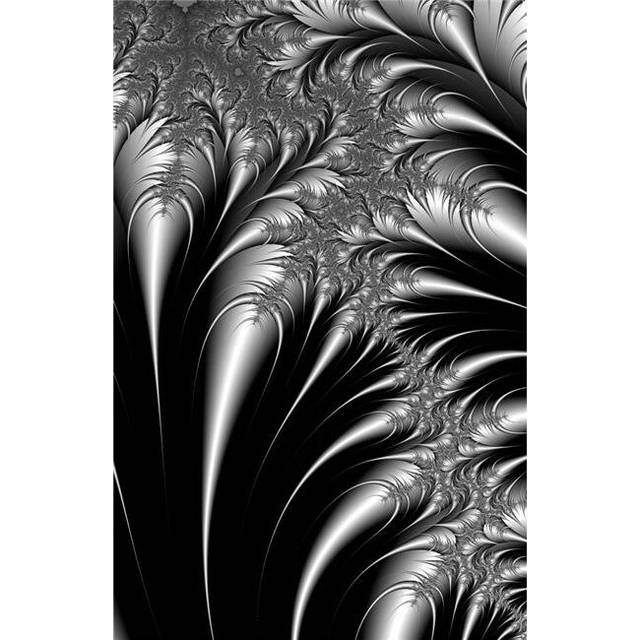 Silver & Black Abstract Poster Print by Paul Sale, 12 x 18