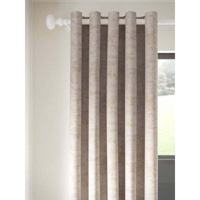 John Lewis Cala Weave Pair Lined Eyelet Curtains