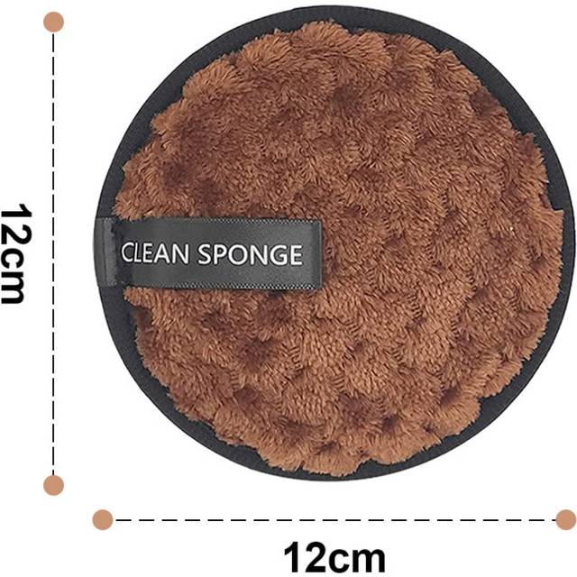 Reusable Soft Makeup Remover Pads for All Skin , Microfiber Face Rounds Wipes Heavy Mascara Eye Shadow Facial Cleansing