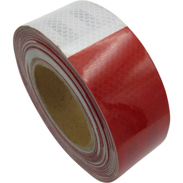 Hi Viz Reflective Tape Red & White (25M X 50MM Sticky Adhesive High)