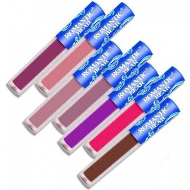 (Bleached) Matte Lipstick Beauty Batom Romantic Bear Brand Long Lasting labiales Rouge A Levre Matte Liquid Waterproof Makeup Lipstick