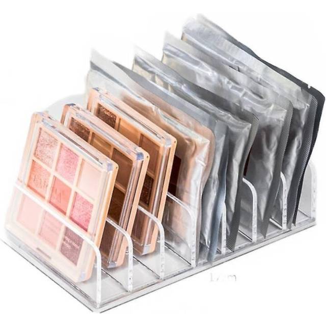 Cosmetics Transparent Compartment Storage Organizer Box, Detachable Skin Care Products Eye Shadow