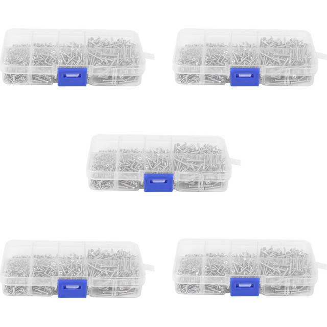 4000Pcs Stainless Steel Self Tapping Screw Assortment Kit Lock Nut Wood Thread Nail Screw Sets M2