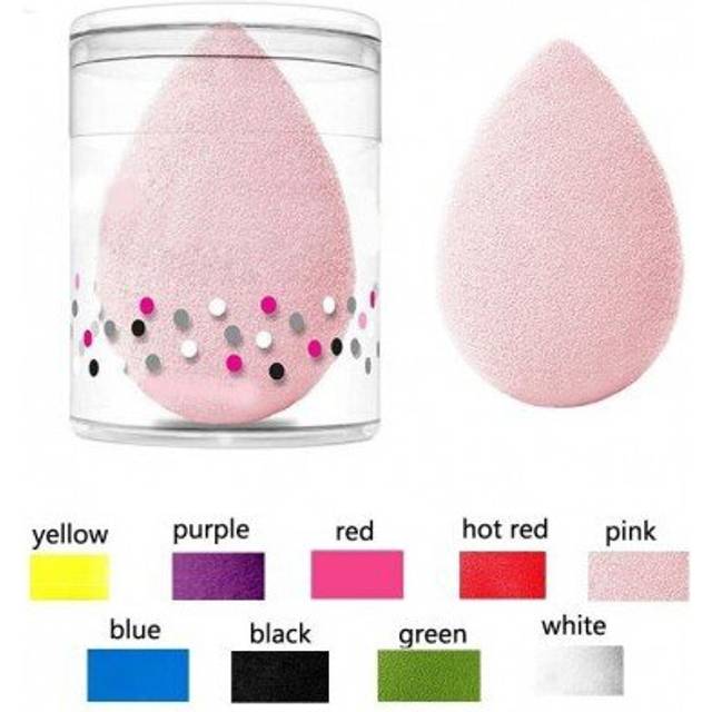 (White) 7 Colors Makeup Sponge Puff Cosmetic Water Drop Shape Blending Face Foundation Powder Beauty Makeup Sponge Puff Cosmetic Tool