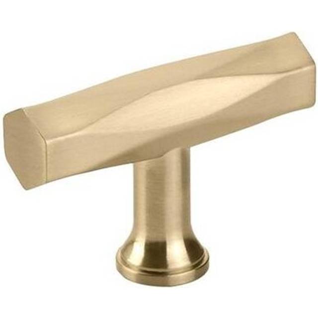 2 in. Tribeca T-knob Cabinet Knob, Satin Brass