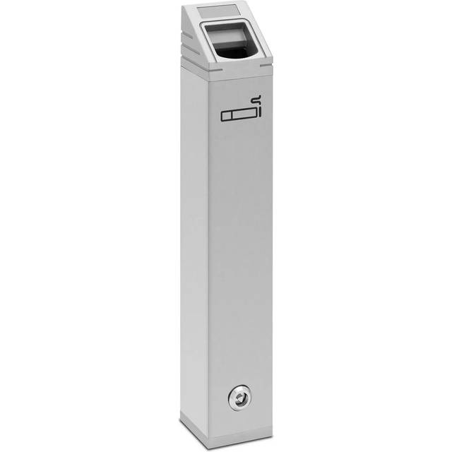 ulsonix Wall Mounted Ashtray - for outdoors & indoors - lockable - 11 x 8 x 49 cm ULX-ASHTRAY 02W