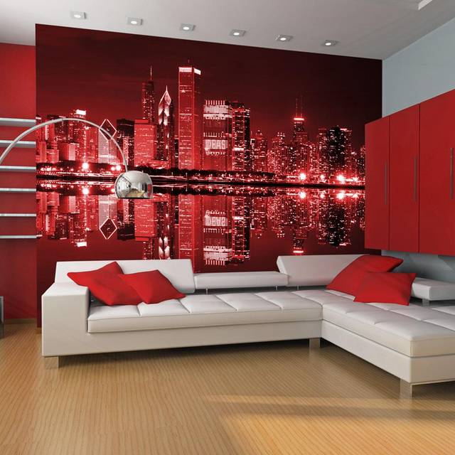 Fototapet - Wine-colored Chicago - Premium 350x270