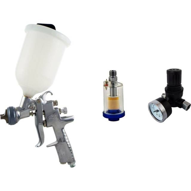 Anest iwata az3 hte2 1.3mm gravity spray gun + regulator gauge & water filter