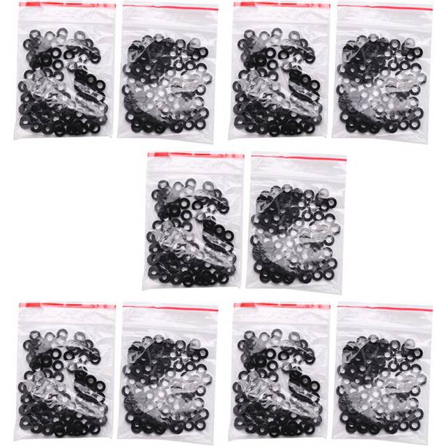 M3 x 6mm x 1mm Nylon Flat Insulating Washers Gaskets Spacers Black 1000PCS