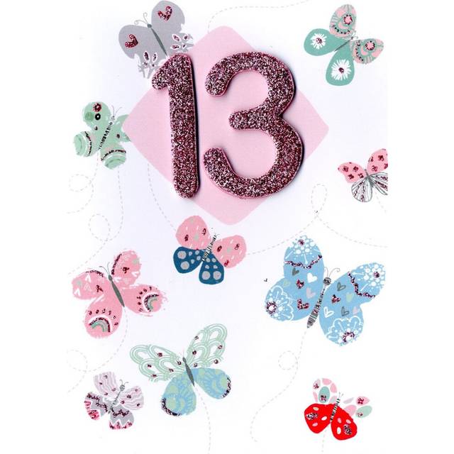 Girls 13th Birthday Butterflies Greeting Card Inspired Range Cards