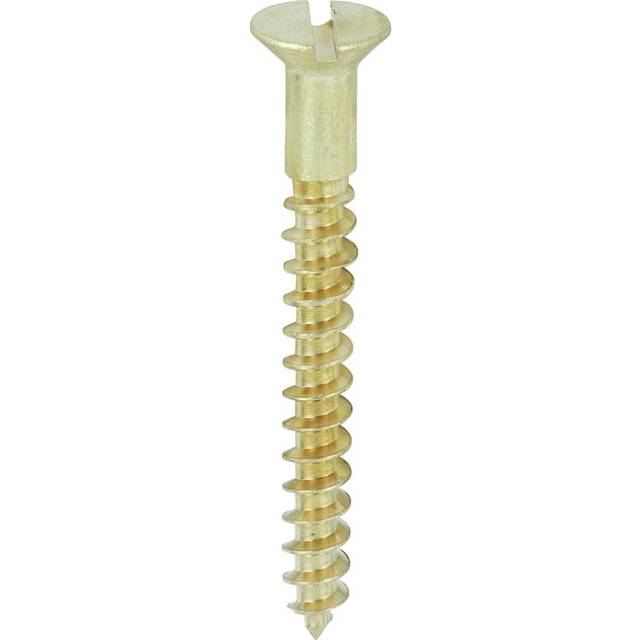 TIMCO Solid Brass Countersunk Woodscrews - 8 x 1 1/2