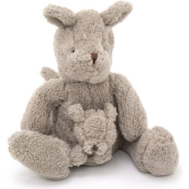 Decorative Fabric Kangaroo and Joey Doorstop Cute Door Holder | Novelty Indoor Door Stop Animal | Animal Door Stopper Weighted Door Stop - Grey