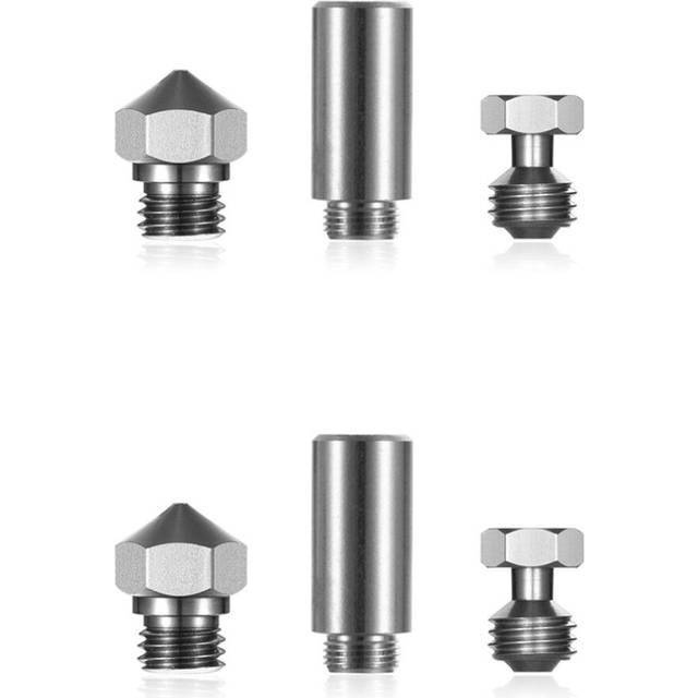 1Set MK10 All Metal Hotend Kit 0.4Mm MK10 Nozzle Thermal Barrier Throat Tube for &I3 Connector for 3D Printer