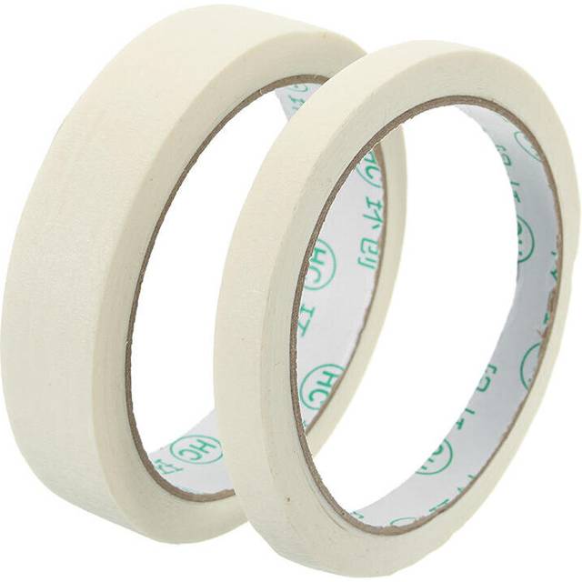 (2.0cm*20m) 20m Masking Tape Roll Paintable General Purpose Crepe Paper Tape 2 Widths