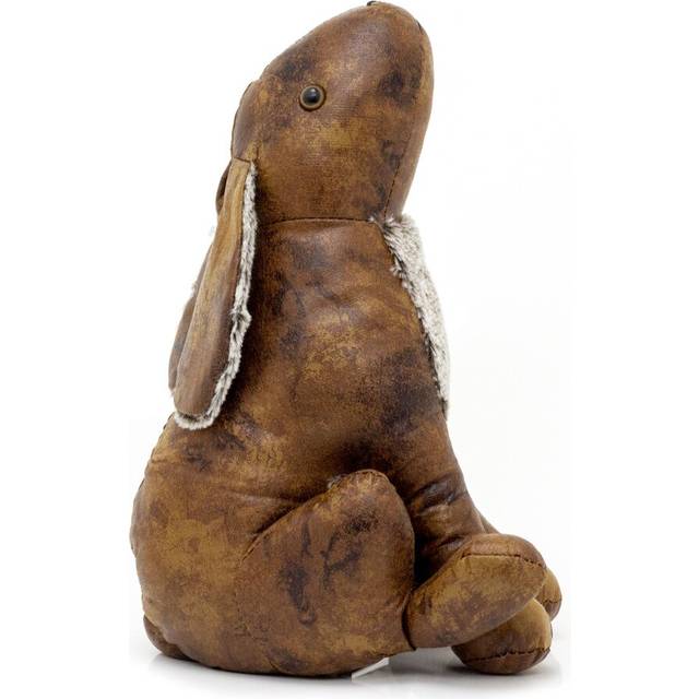 Charlie Rabbit Doorstop | Faux Leather Weighted Hare Animal Door Stop 1.8kg