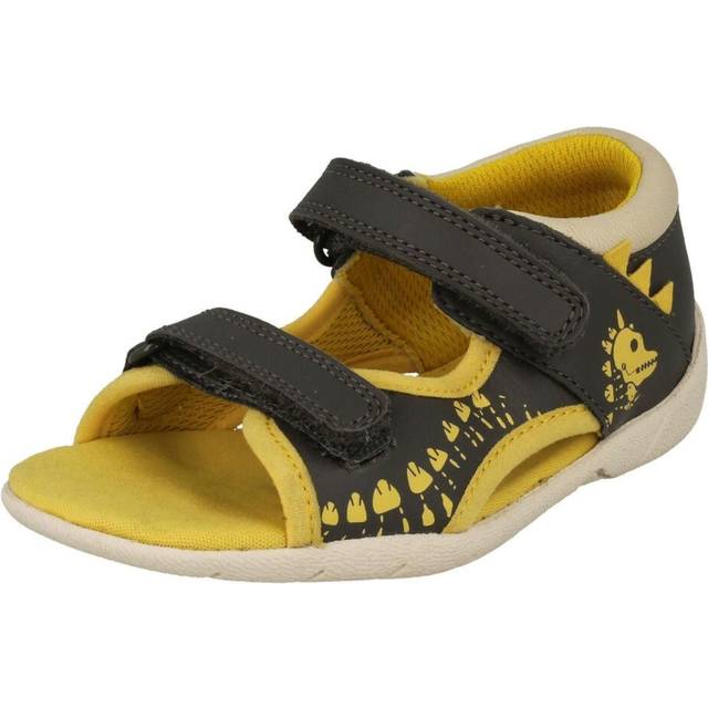 (UK 5.5 Infant, Grey) Boys Clarks Casual Sandals Fudgy Jump - F Fit