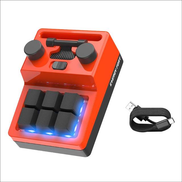 USB Custom Keyboard Volume Button Knob Programming Macro Gaming Photoshop-Hotswap Mechanical Keyboard Red Switch