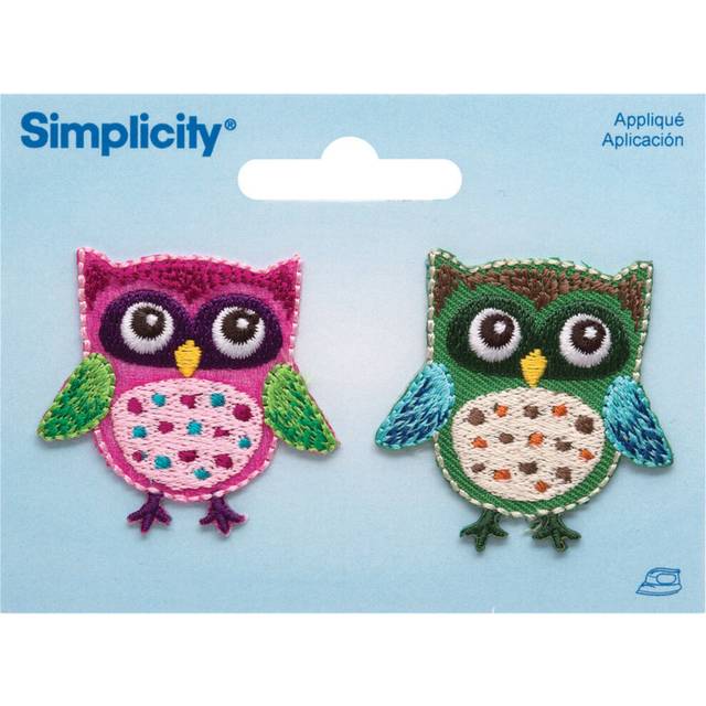 Simplicity Iron-On Appliques 2/Pkg-Owls