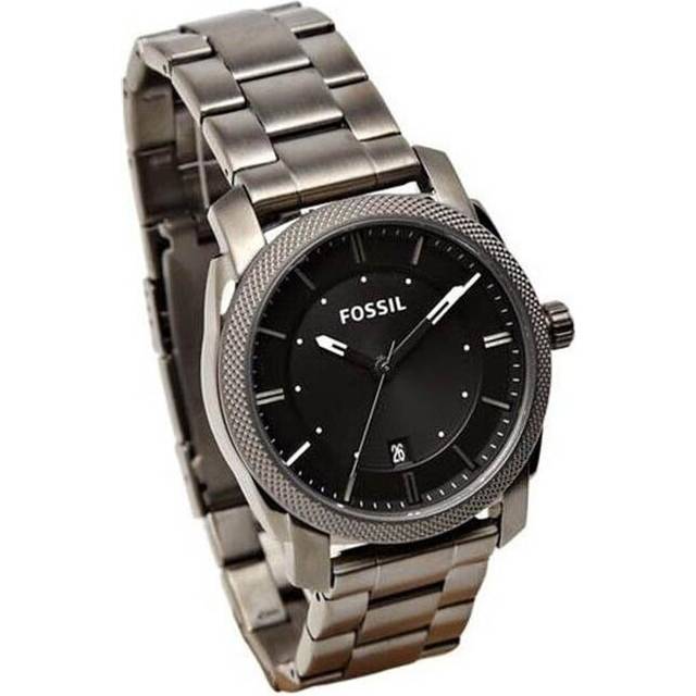 Fossil FS4774 Stainless Steel Case & Bracelet Round Black Tone Dial Quartz Display Mens Watch