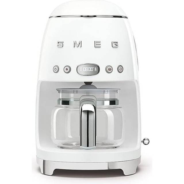 Smeg DCF02WHUK Filter Coffee Machine with Timer - White