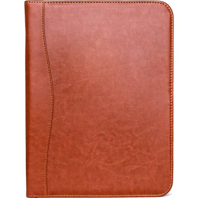 (Brown) A4 File Folder Professional Portfolio PU Leather