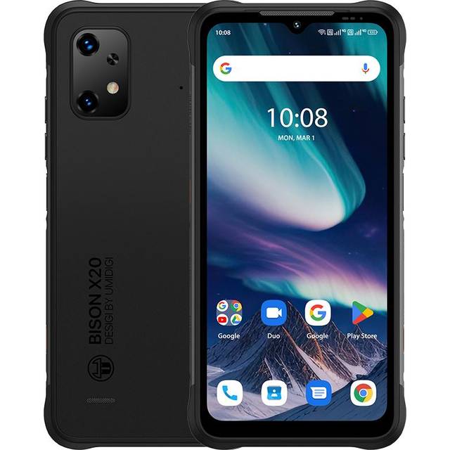 UMIDIGI BISON X20 Rugged SmartPhone Android 13 NFC 12GB(6GB+6GB Utökad)RAM 128GB ROM MTK Helio P60 6,53 HD 6000mAh mobiltelefon 6+128 svart