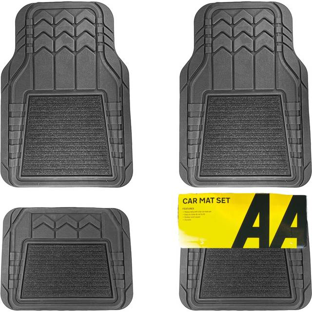 Rubber Car Mats Set With Carpet Inlay To Fit Jeep Wrangler 4x4  AA Brand