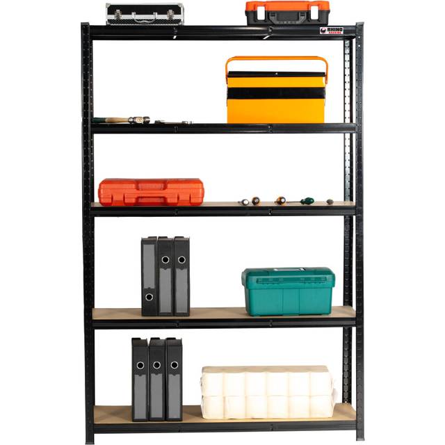 180x120x40cm | Black | Boltless Garage Shelving Unit | 1000kg