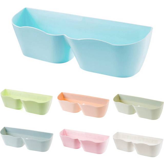 (a-pink) Wall Mounted Shoe Rack Self Adhesive Shoes Hanger Slippers Drain Storage Rack Shelf Shoe Hanging Holder Bathroom Organizer