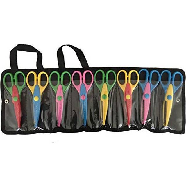 Craft Scissors 8pcs DIY Art with a Carrying BagPocket 8 Patterns