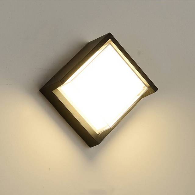 Modern Cube Wall Light 3000K Led Simple Wall Lamp Indoor Wall Sconce for Hotel Porch Courtyard Matte Black - (Warm White)
