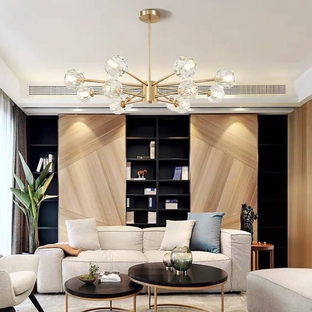 88 cm LED Chandelier Pendant Light Crystal Desgin Gold Flush Mount Lights Metal Electroplated Modern 110-120V 220-240V