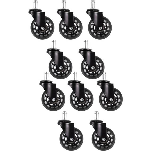 10X Office Chair Caster Wheels Roller Style Castor Wheel Replacement (2.5Inches)
