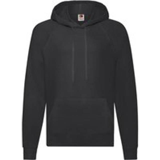 (M, Black) Fruit of the Loom Unisex Adult Lightweight Hooded Sweatshirt