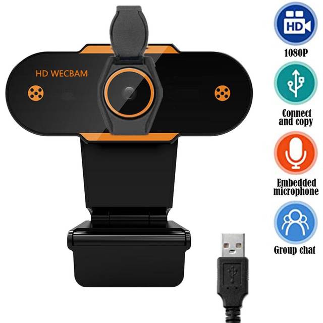 New Hd Webcam 1080p Computer Web Camera With Microphone For Live Broadcast Video Webcams(1080p )