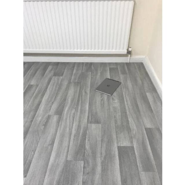 (3m, 2m) Grey Oak Vinyl Roll Flooring - 2m and 4m
