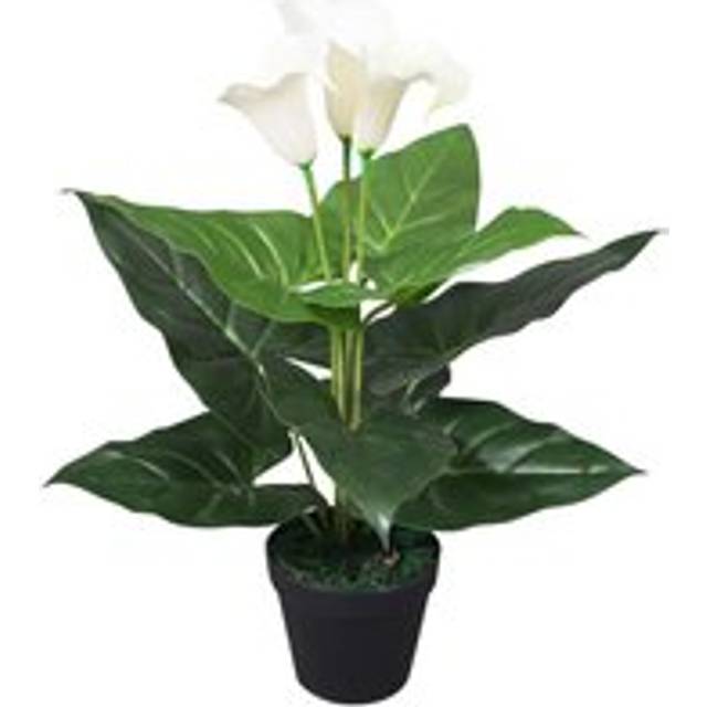 Artificial Calla Lily Plant with Pot 45 cm White - One Size