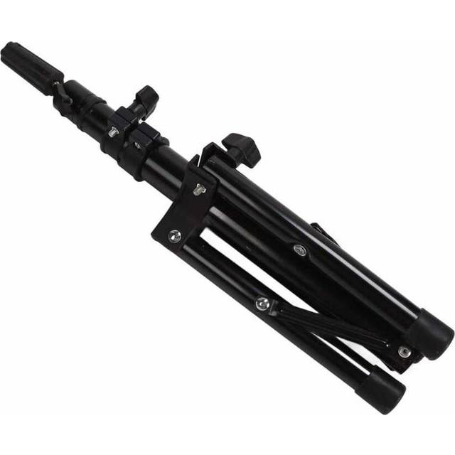 Wig Head Tripod Aluminium Alloy Stable Black Mannequin Head Stand for Hairdressing Training Hair Styling Tools Rack