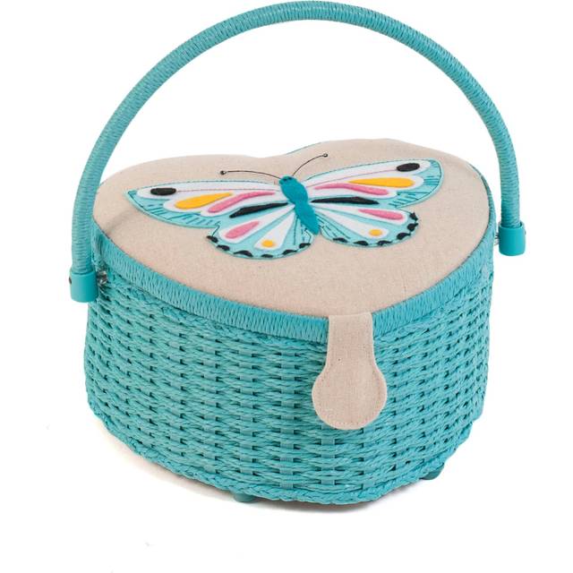Hobby Gift Sewing Box (M) Heart Applique Flutterby
