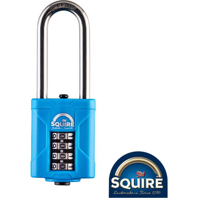 Squire CP50S25 Heavy Duty Rustproof Marine Combi Padlock 50mm Long Shackle 63mm