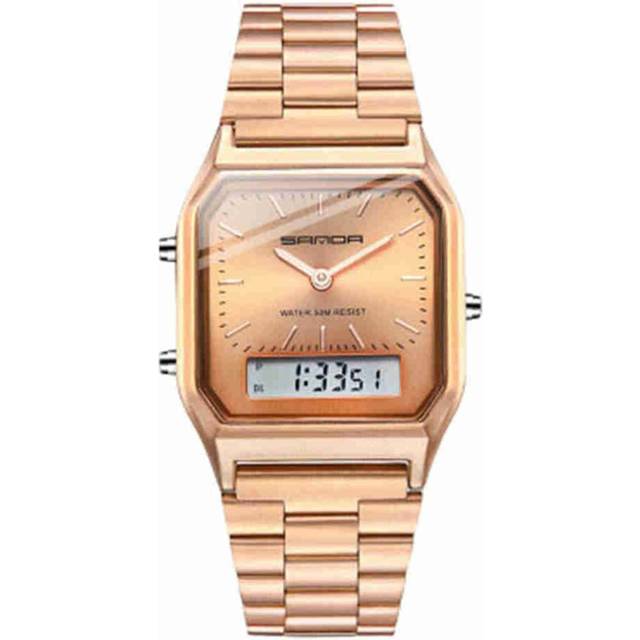 Unisex Watch Vintage Stainless Steel LED Sports Military waterproof Wristwatches Electronic Digital Watches