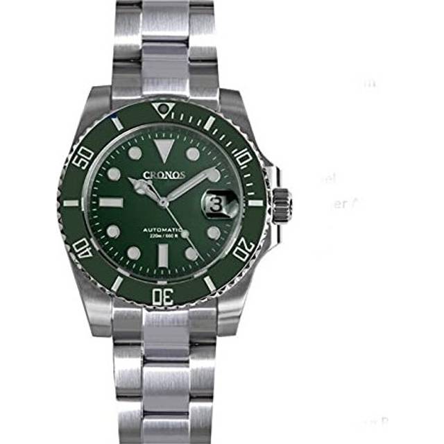 Cronos Upgrade Sub-Diver Luxury Men's Watches Stainless Steel Bracelet Full Lume Ceramic Bezel 200 Meters Water Diving Resistant Wristwatch, color 3