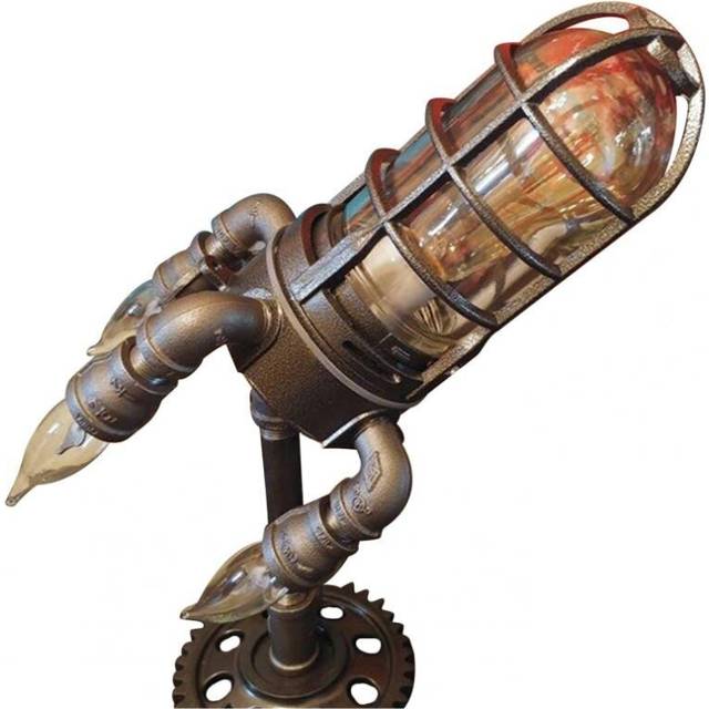 Ship Lamp Steampunk Industrial Desk Night Lamp Bedside Table Light Vintage Lamp for Bedroom Decor UK Plug