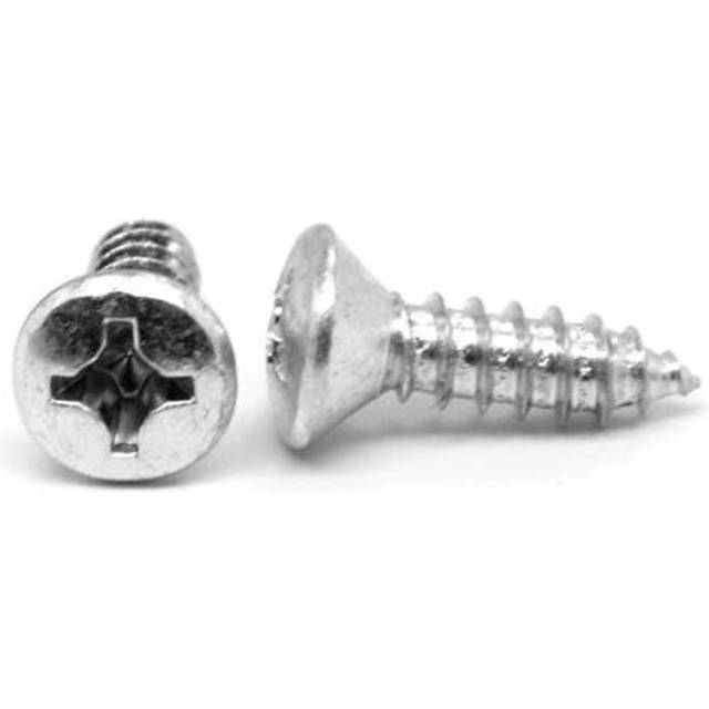 No.6-18 x 0.75 Phillips Oval Head Type A Sheet Metal Screw, Low Carbon Steel - Zinc Plated - 10000 Piece
