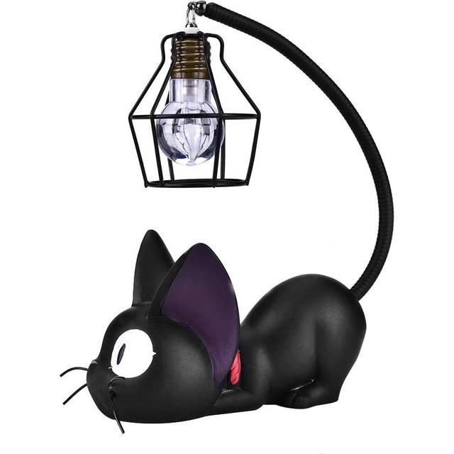 Desk Lamp Cute Black Cat Night Light Resin Craft Desktop Lamp Room Table Decoration Gift Cat Design Night Lamp Desk Bedside Lamp (Blue Eyes)