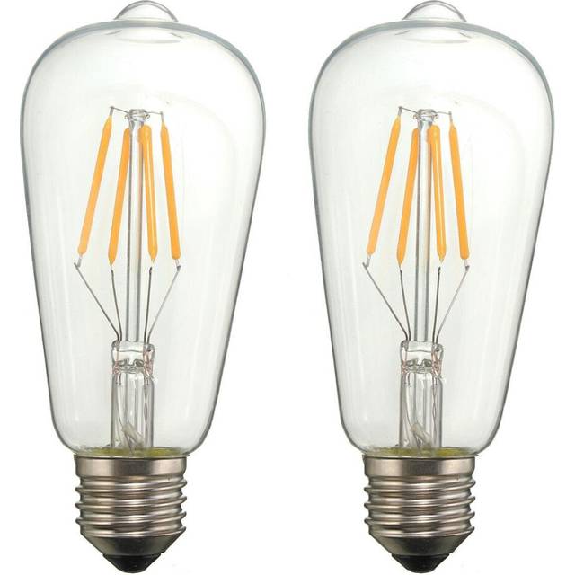 (220V) Dimmable Vintage Retro E27 4W LED COB Warm White Filament Edison Bulb 110V 220V