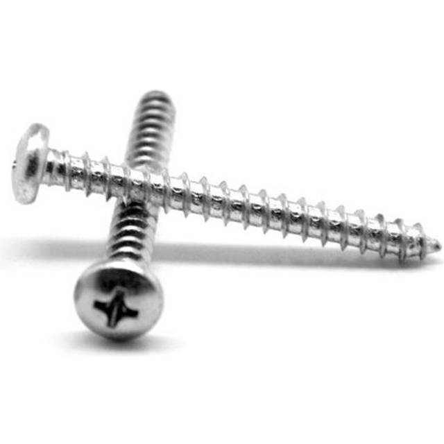 No.6-20 x 2.25 Phillips Pan Head Type AB Sheet Metal Screw, Low Carbon Steel - Zinc Plated - 3000 Piece