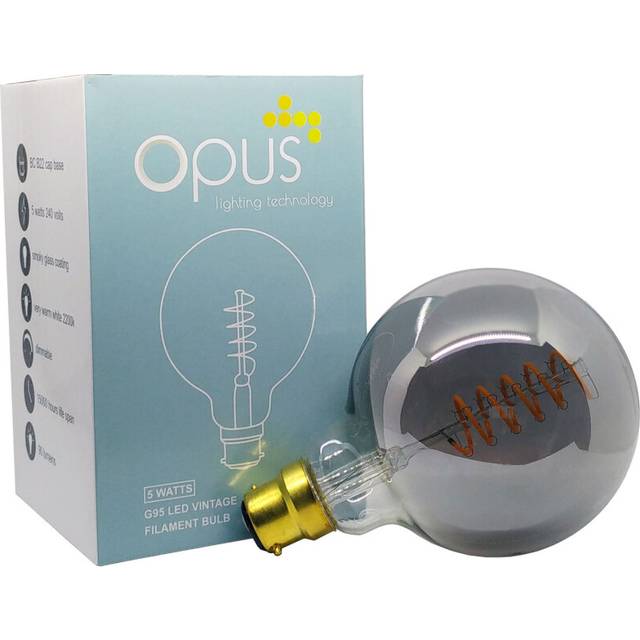 Opus LED G95 Globe 4W B22 Dimmable Extra Warm White Smoky (15W Eqv)