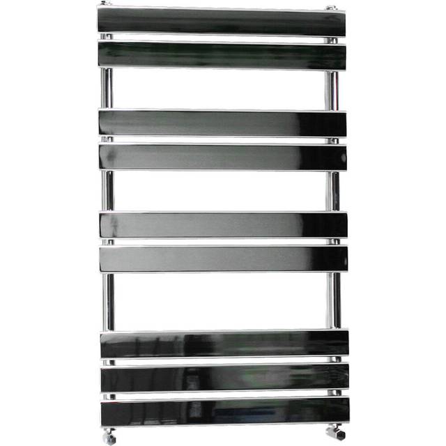 Heated Towel Rail Radiator For Bathroom Ladder Flat Panel Chrome 1000x600mm - Warmehaus